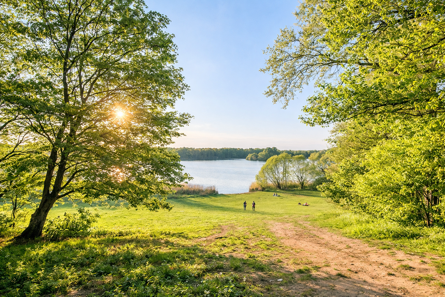 Spaziere eine Runde um den Öjendorfer Park