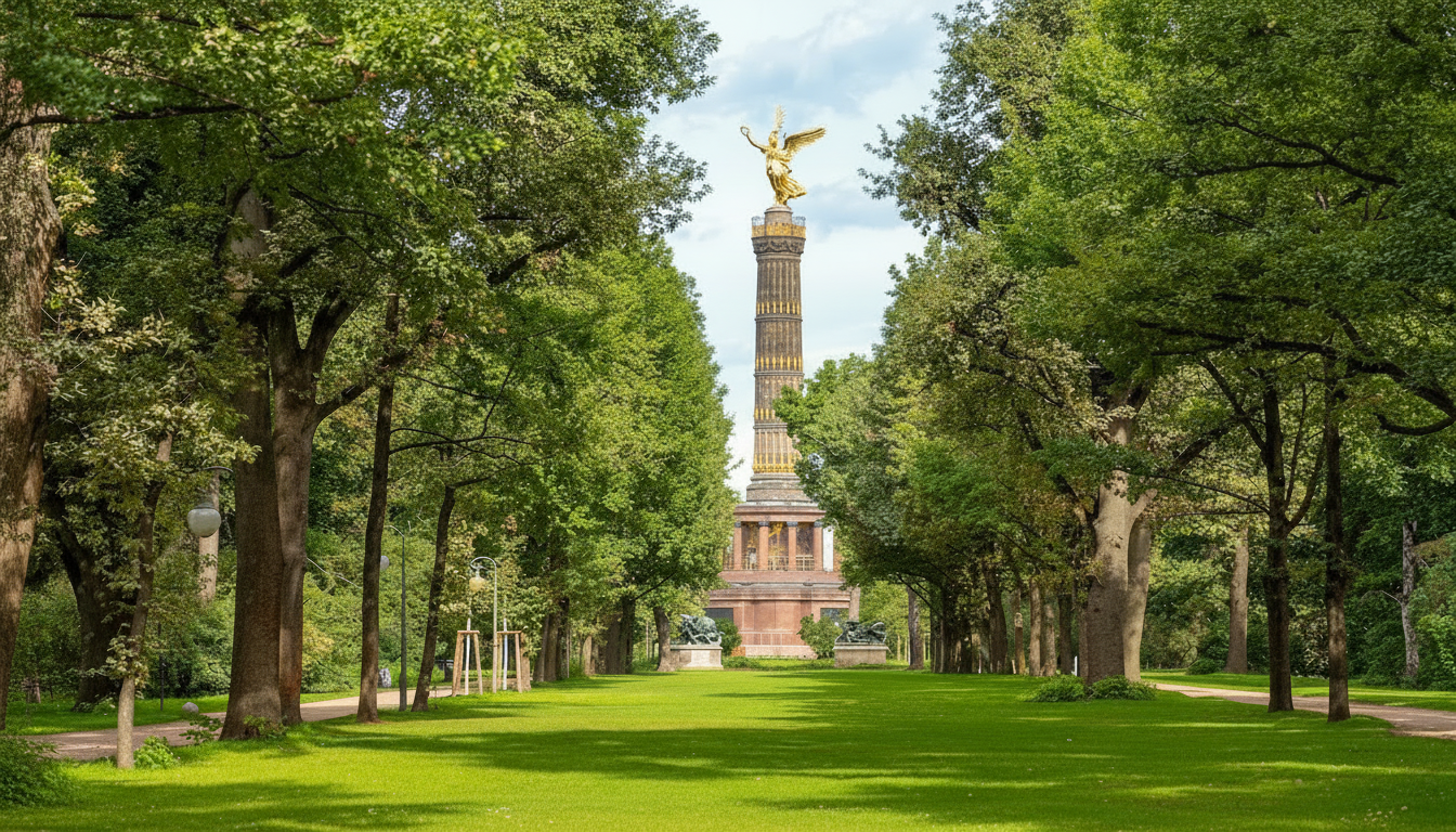 Spaziere im Tiergarten Berlin